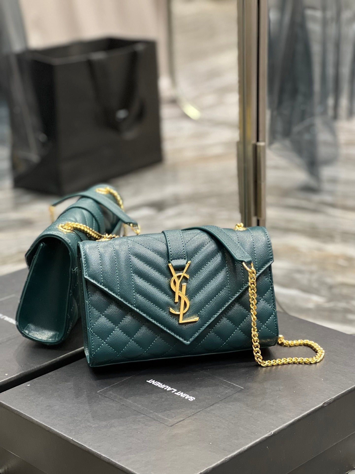 Saint Laurent Small Bag In Mix Matelasse 21cm