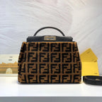 Fendi Peekaboo Handle Bag 38cm Brown