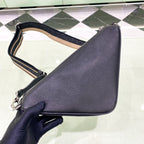 Prada Saffiano Triangle Bag Black For Women, Women’s Bags 11in/28cm