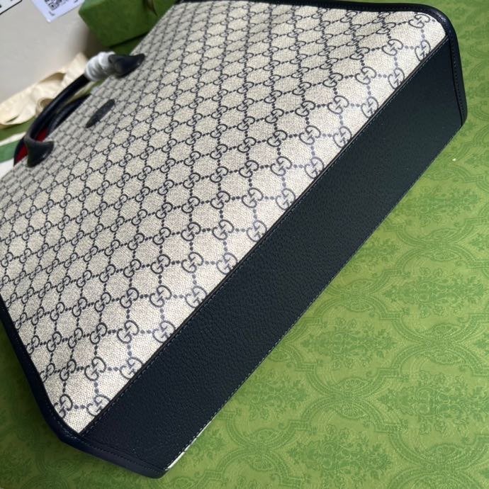 Gucci Tote Bag With Interlocking G Beige And Blue For Women 15in/38.5cm