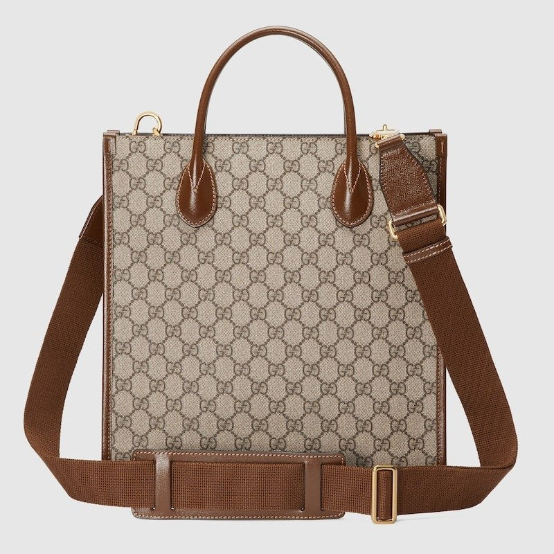 Gucci Tote Bag With Interlocking G Brown For Women 723308 92THG 8563 11.8in/30cm
