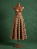 Heritage Fringe Grid A-Line Midi Skirt with classic check pattern