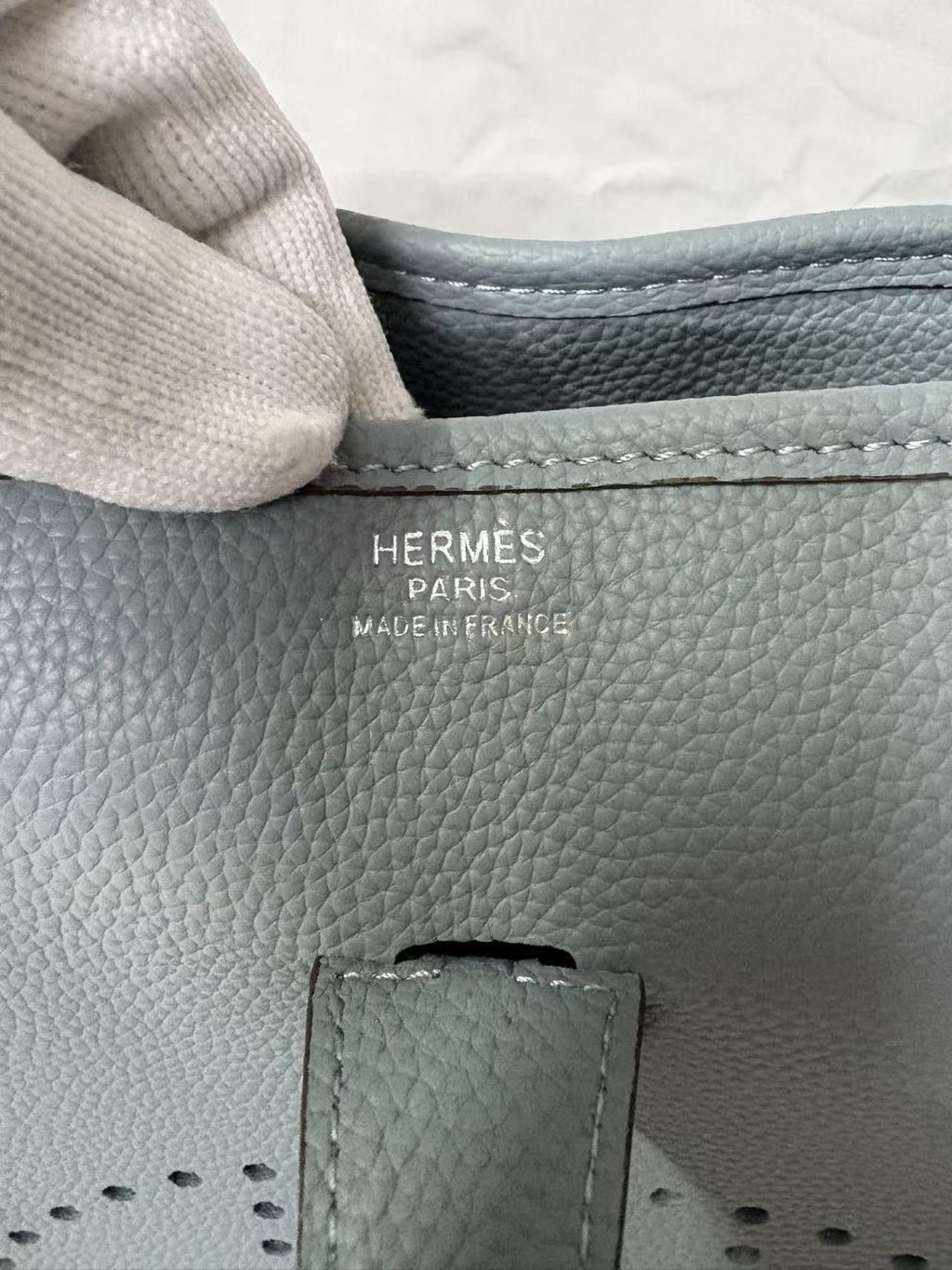 Hermes Evelyne III 29 Bag Light Blue With Silver-Toned Hardware For Women, Women’s Shoulder And Crossbody Bags 11.4in/29cm H056277CK18