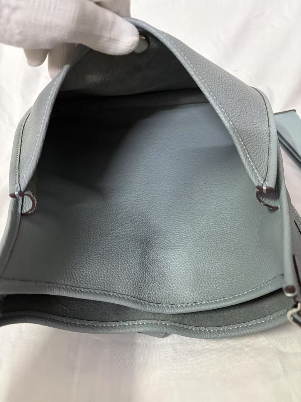 Hermes Evelyne III 29 Bag Light Blue With Silver-Toned Hardware For Women, Women’s Shoulder And Crossbody Bags 11.4in/29cm H056277CK18