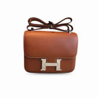 Hermes Constance 24 Swift Brown For Women Silver Toned Hardware, Women’s Handbags, Shoulder Bags 9.5in/24cm