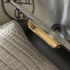 Hermes Mini Constance Bag Grey For Women Gold Color Hardware 7.1in/18cm