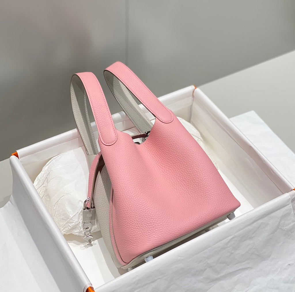 Hermes Picotin Lock 18 Bag Grey/Pink For Women 7.1in/18cm