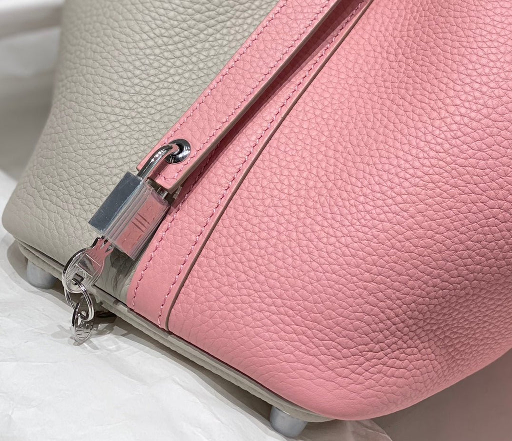 Hermes Picotin Lock 18 Bag Grey/Pink For Women 7.1in/18cm