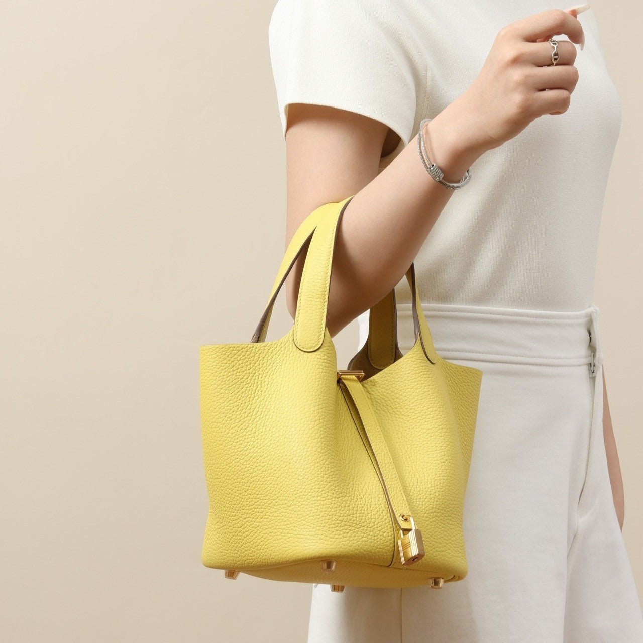 Hermes Picotin Lock 18 Bag Limoncello For Women 7.1in/18cm