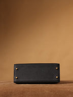 Hermes Kelly Epsom Gold Tone Lock Bag Black For Women 9,8in/25cm