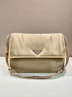 Prada Large Padded Shoulder Bag In Beige For Women 14.1in/ 36cm
