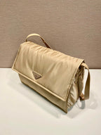 Prada Large Padded Shoulder Bag In Beige For Women 14.1in/ 36cm