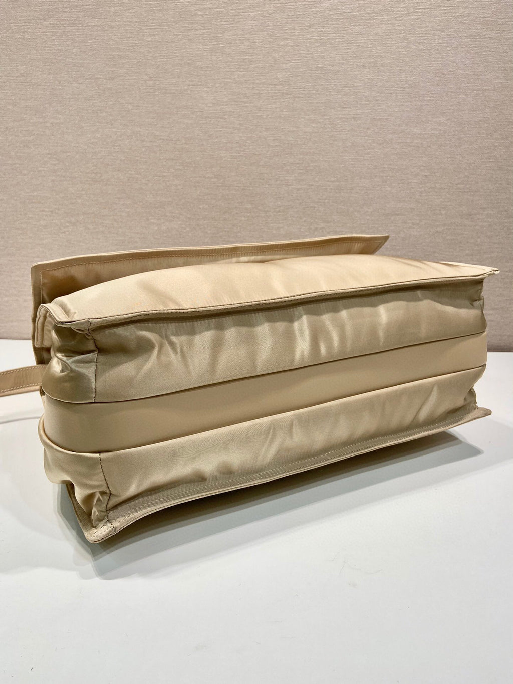 Prada Large Padded Shoulder Bag In Beige For Women 14.1in/ 36cm