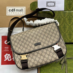Gucci Imprime Medium Messenger Bag Brown For Women, Women’s Bags 12in/30.5cm