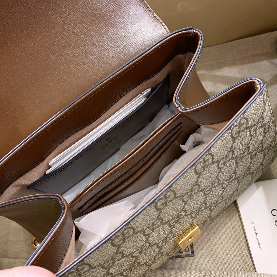 Gucci Horsebit 1955 Mini Bag Brown For Women, Women’s Bags 8.7in/22cm GG