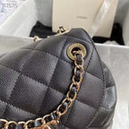 Chanel Duma Backpack 24cm Gold Hardware Caviar Leather Spring/Summer Collection Black