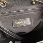 Chanel Duma Backpack 24cm Gold Hardware Caviar Leather Spring/Summer Collection Black