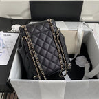 Chanel Duma Backpack 24cm Gold Hardware Caviar Leather Spring/Summer Collection Black