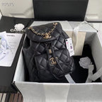 Chanel Duma Backpack 24cm Gold Hardware Caviar Leather Spring/Summer Collection Black