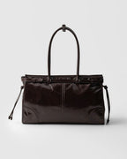 Prada Bonnie Large Handbag Bag Dark Brown 38cm/15in