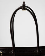Prada Bonnie Large Handbag Bag Dark Brown 38cm/15in