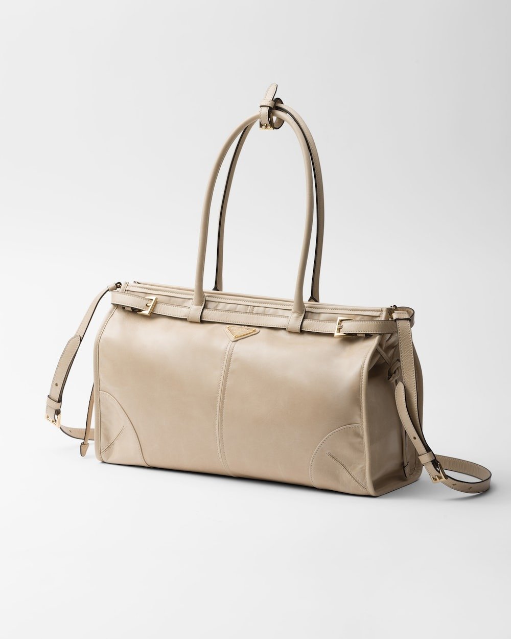 Prada Bonnie Large Handbag Bag Travertine 38cm/15in