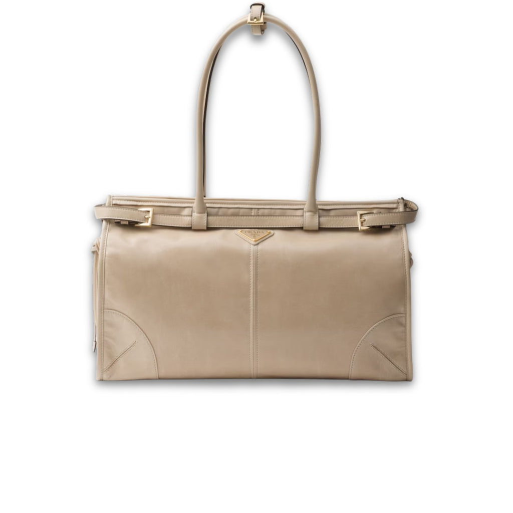 Prada Bonnie Large Handbag Bag Travertine 38cm/15in