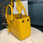 Prada Saffiano Lux Galleria In Yellow For Women 9in/ 23cm