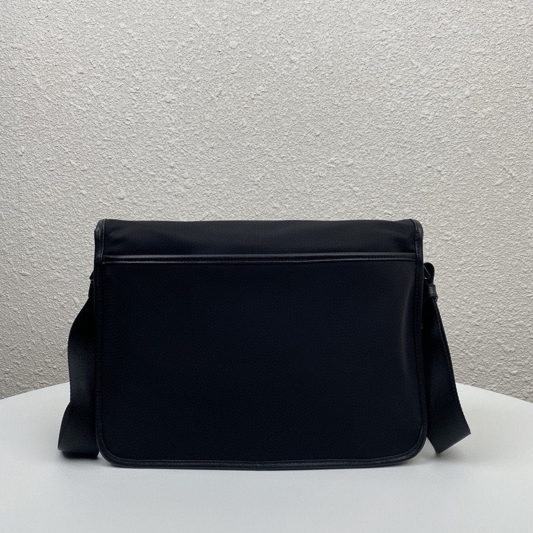 Prada Saffiano Shoulder Bag Black For Women 12.6 in / 32 cm