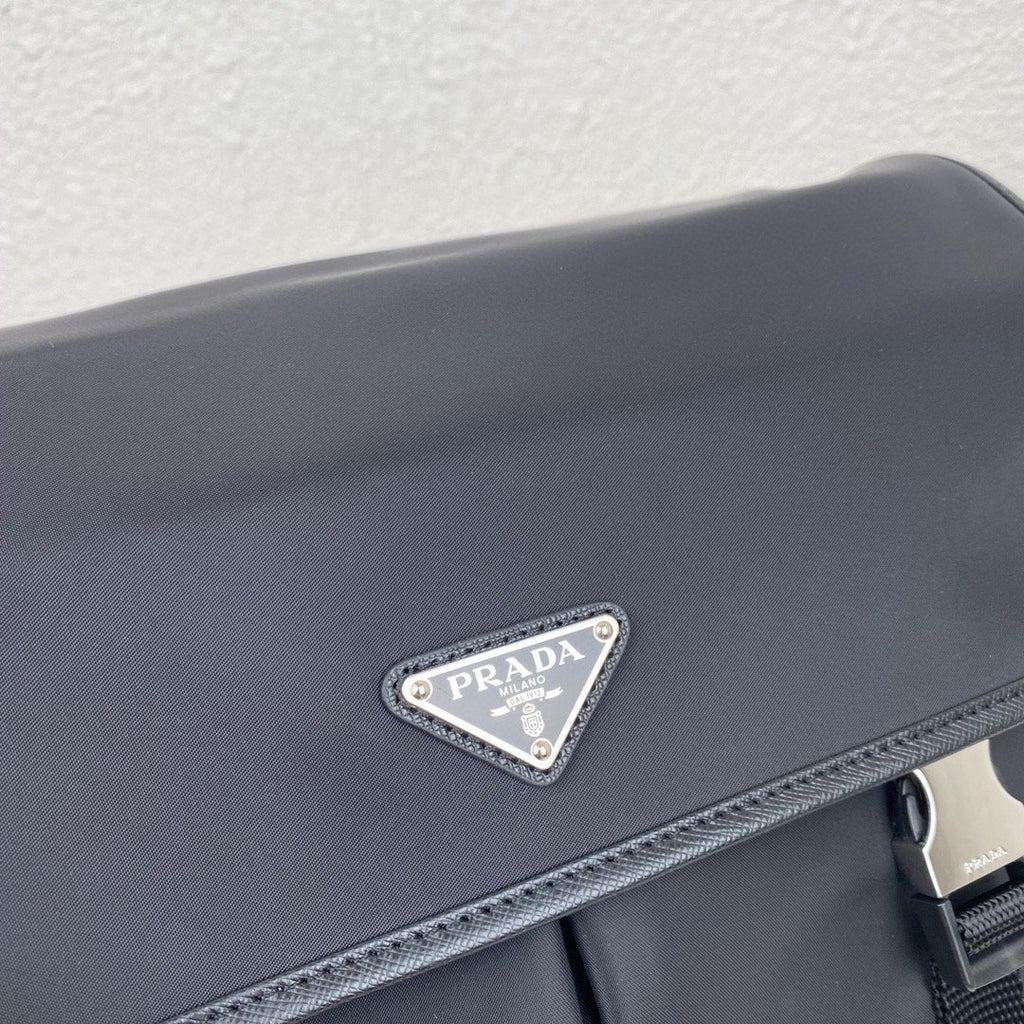 Prada Saffiano Shoulder Bag Black For Women 12.6 in / 32 cm