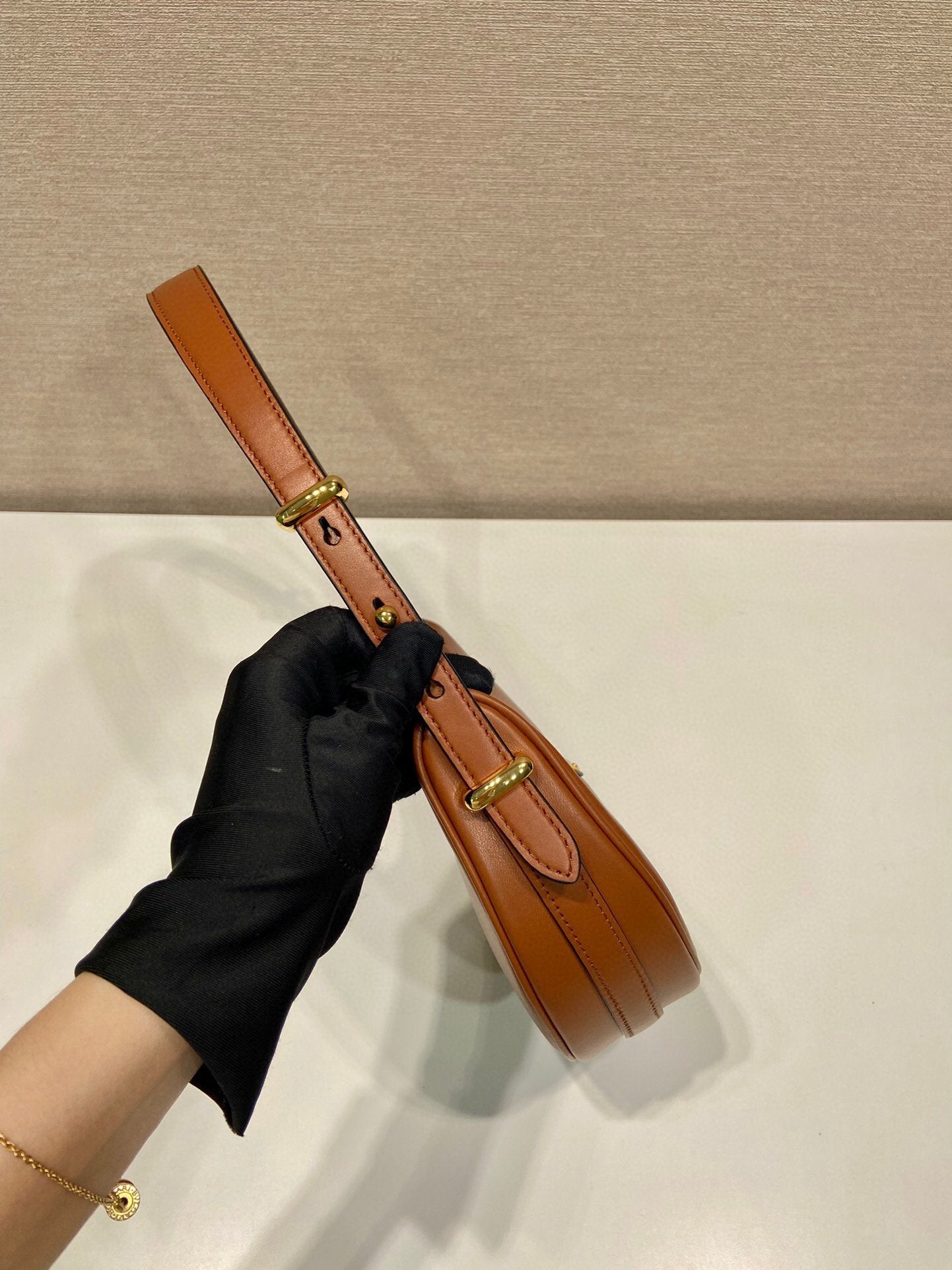 Prada Shoulder Bag In Brown For Women 8.8in/ 22.5cm