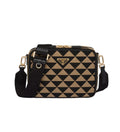 Prada Symbole Embroidered Fabric Bag In Beige For Women 8.6 in/ 22 cm