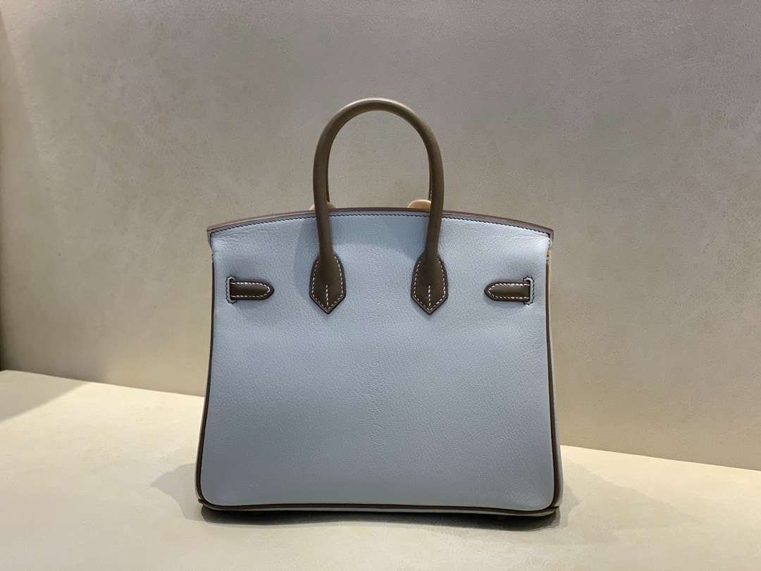 Hermes Birkin 25 Beton Togo Blue For Women 25cm / 9.8in