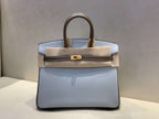 Hermes Birkin 25 Beton Togo Blue For Women 25cm / 9.8in