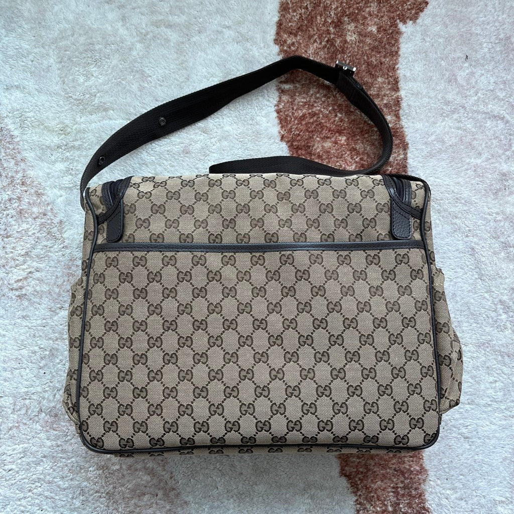 Gucci Original GG Baby Changing Bag Brown For Women, Women’s Bags 16.9in/43cm