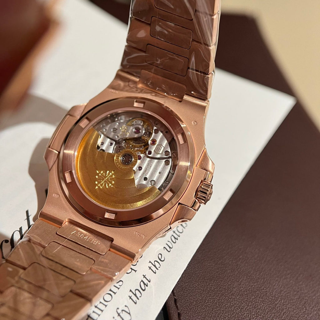 Patek Philippe Watch Nautilus 5723 Gold Wrapped Moissanite Diamonds 40mm