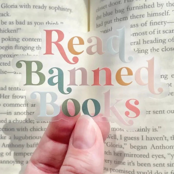 Read Banned Books Clear Waterproof Sticker  |  Featured Brand