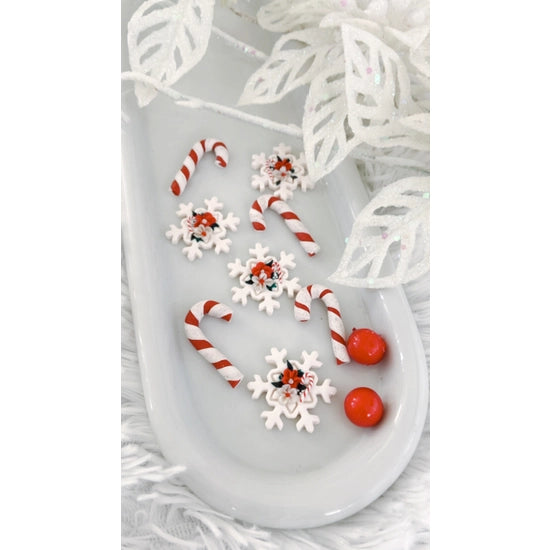 Winter Wonderland Snowflakes Clay Earrings  |  Featured Brand