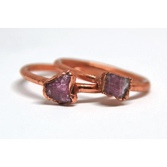 Pink Tourmaline Copper Ring  |  Featured Brand