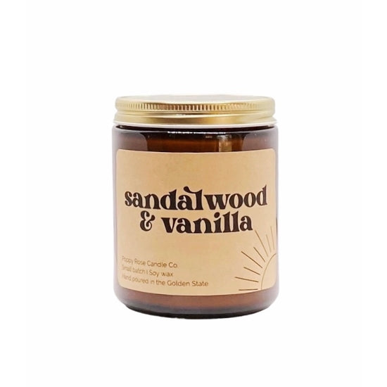 Sandalwood & Vanilla 8 oz. Candle  |  Featured Brand