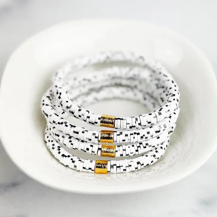 Monochrome Heishi Bracelet  |  Featured Brand