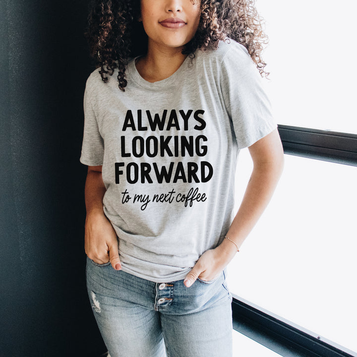 Always Looking Forward Athletic Gray Tee  |  Black Ink