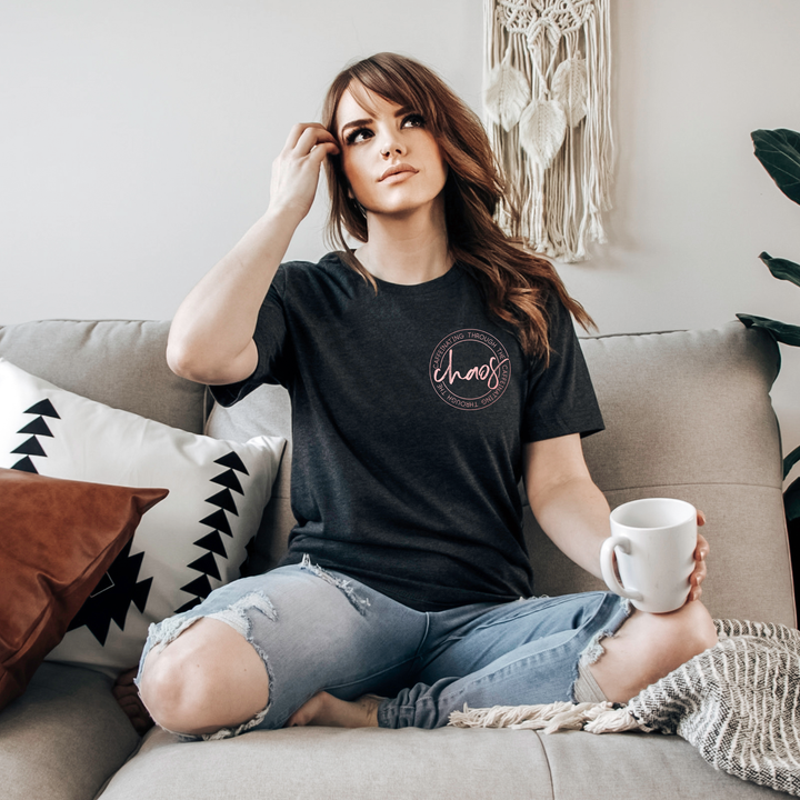 Caffeinating Through the Chaos Tee  |  Rose Gold Ink