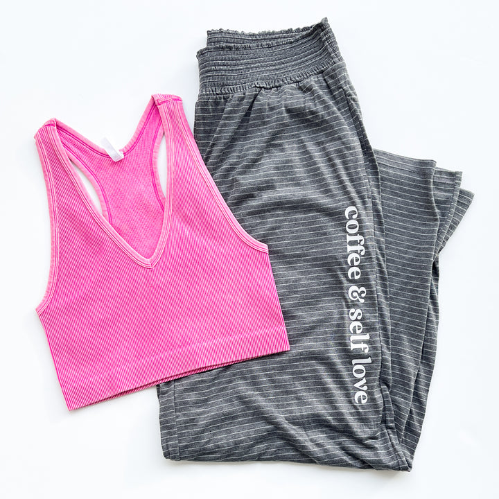 Choose Your Design Dark Gray Stripe Lounge Pants