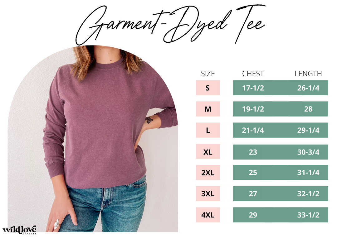 Skull Daisy Garment-Dyed Tee OR Long Sleeve Tee
