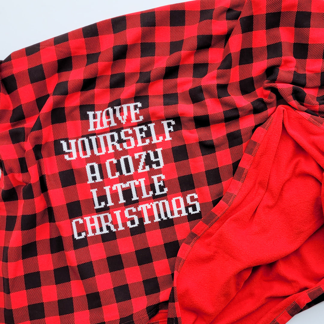 Have Yourself a Cozy Little Christmas Buffalo Plaid Blanket