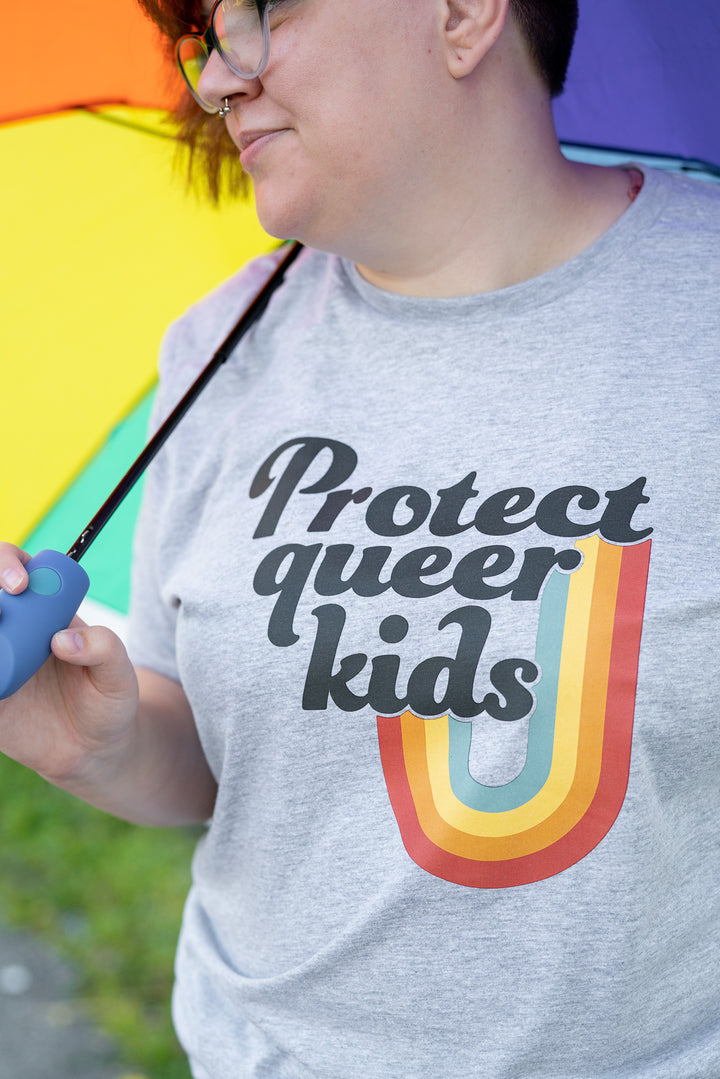 Protect Queer Kids Heather Blend Tee
