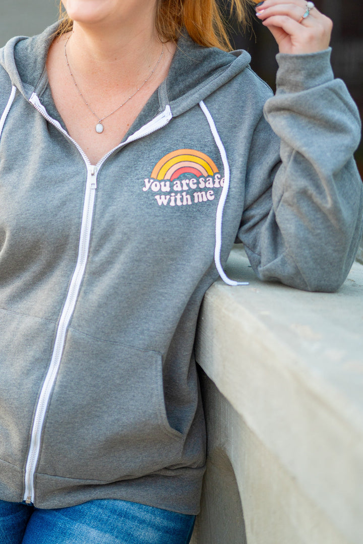 Protect Queer / Trans Kids Deep Heather Hoodie