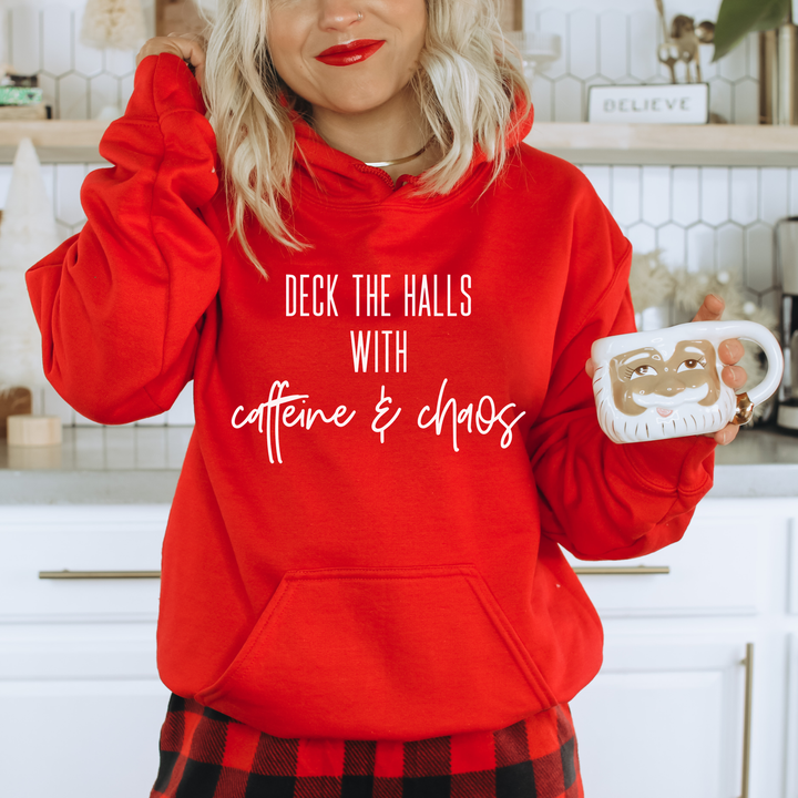 Deck the Halls Hoodie  |  Caffeine or Wine