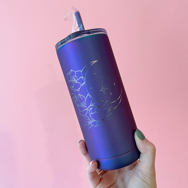 Floral Moon Purple Haze 16 oz. Tumbler